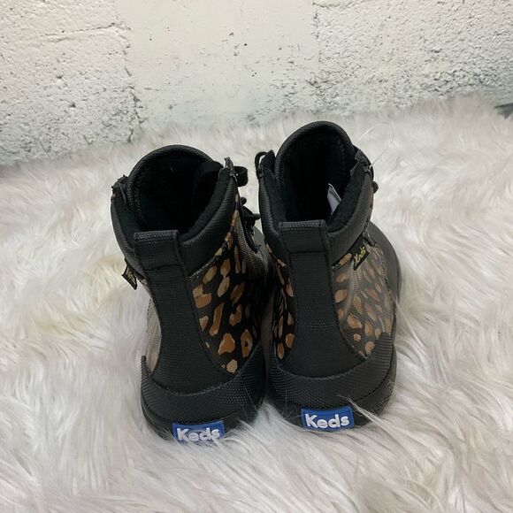 NEW Keds leopard print Scout II water resistant canvas rain lace up boots 6 - Picture 6 of 13